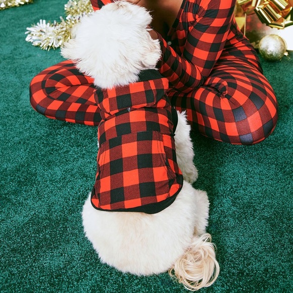 Pup Santa Baby Dog Hoodie - Black/Red - Picture 2 of 3